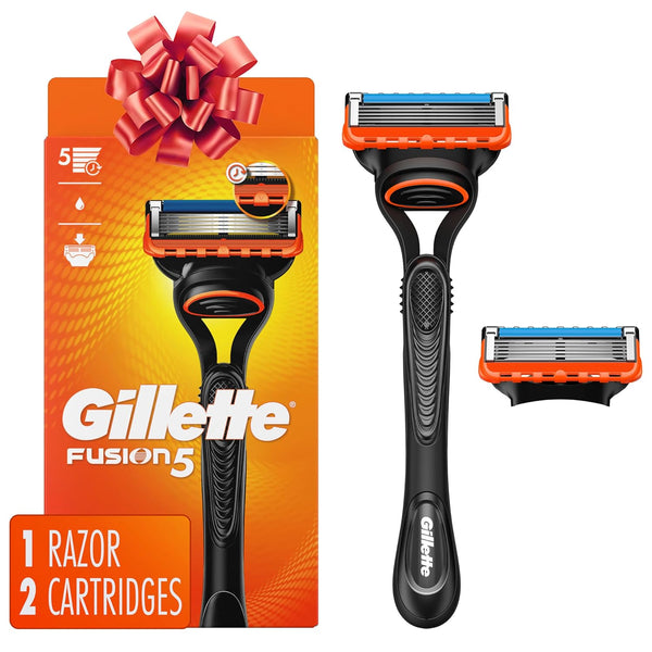 Gillette Fusion5 Razor for Men, Handle + 2 Razor Blade Refills